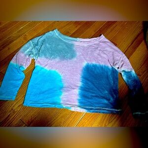 Chaser Blue and Purple Tie-Dye Long Sleeve Tee
